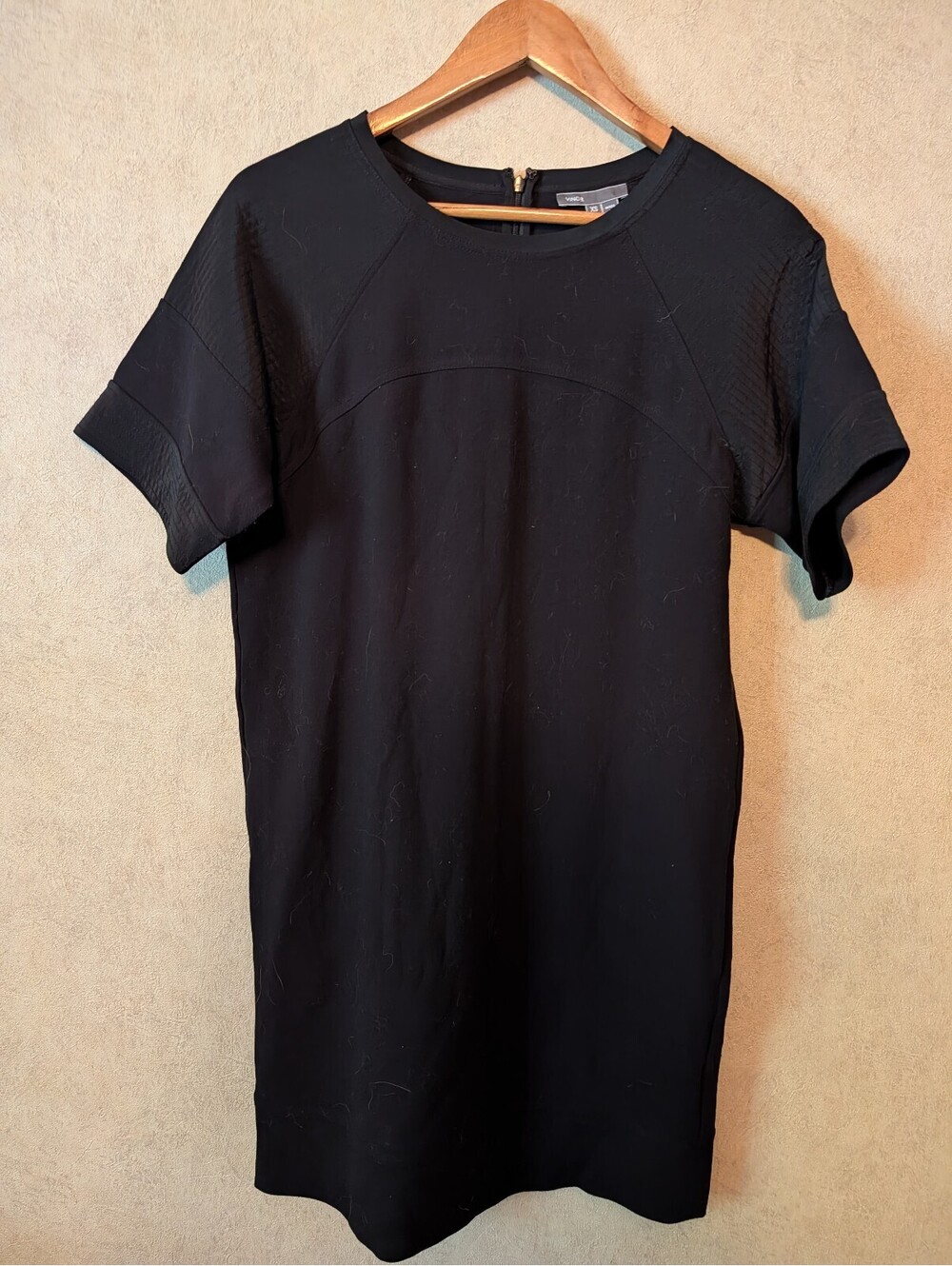 VINCE navy short sleeve sheath dress sz XS
